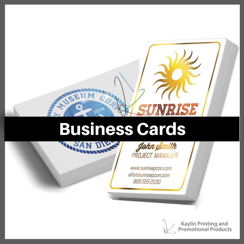 Business Cards personalized with your custom imprint or logo.