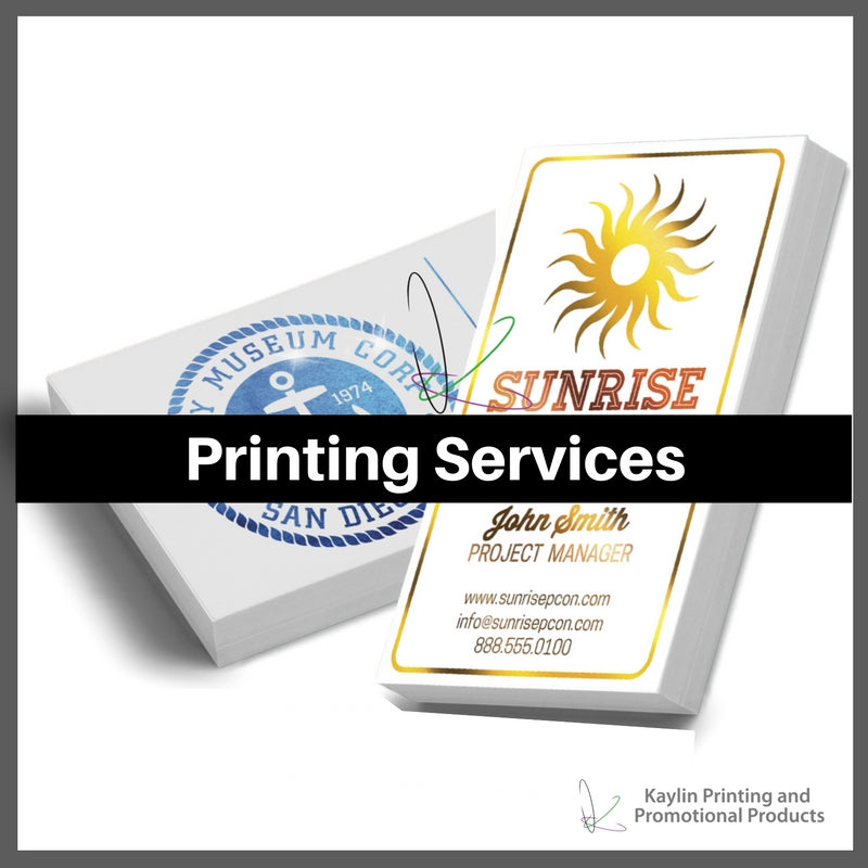 Printing Services personalized with your custom imprint or logo.