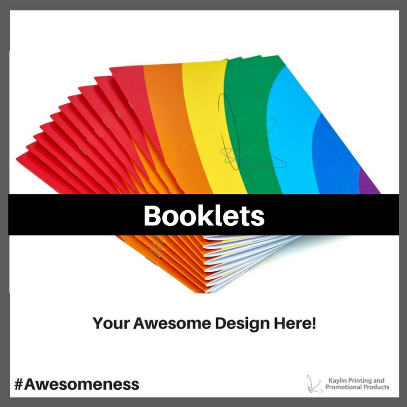 Booklets personalized with your custom imprint or logo.