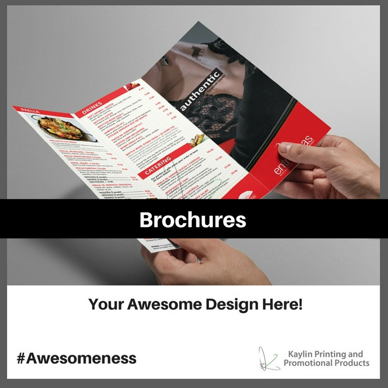Brochures personalized with your custom imprint or logo.