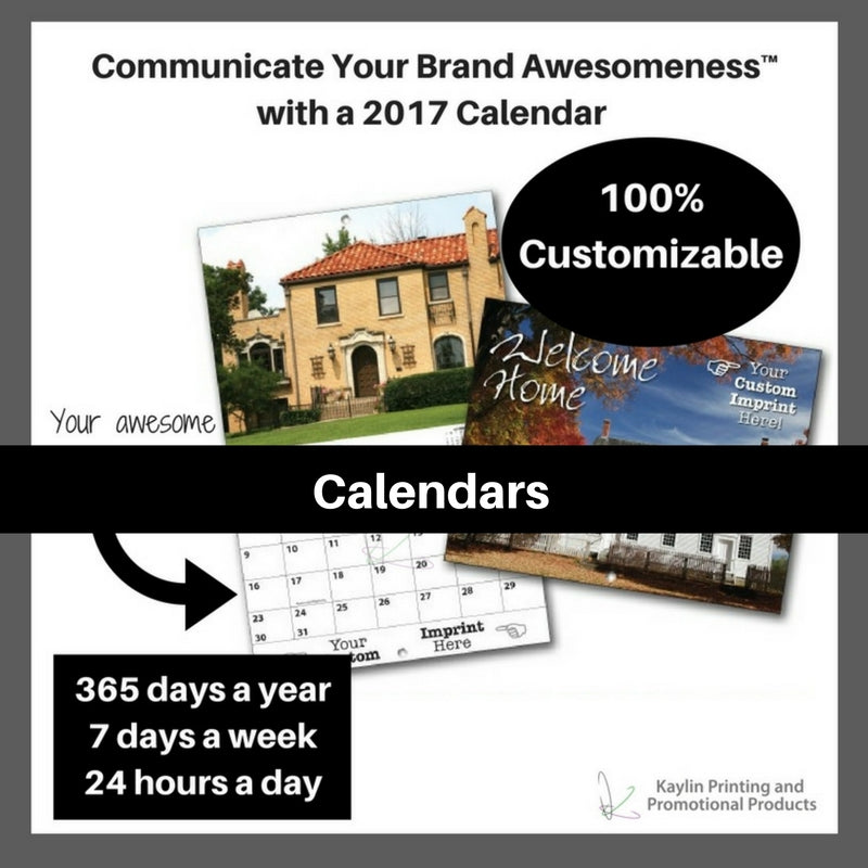 Calendars personalized with your custom imprint or logo.