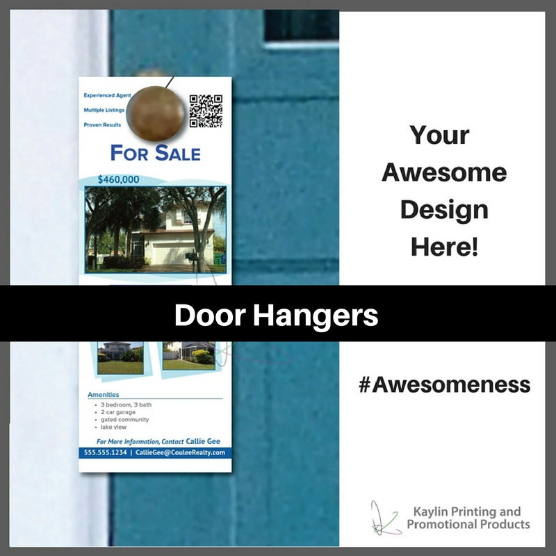 Door Hangers personalized with your custom imprint or logo.