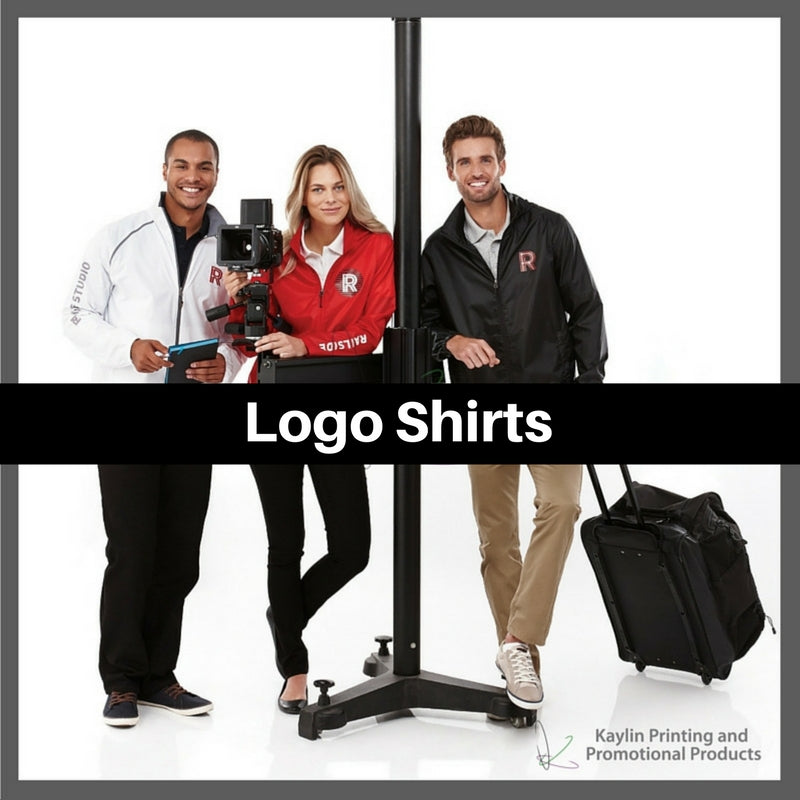 Logo shirts personalized with your custom imprint or logo.