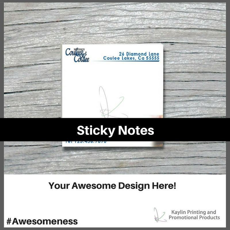 Sticky Notes printed and personalized with your custom imprint or logo.