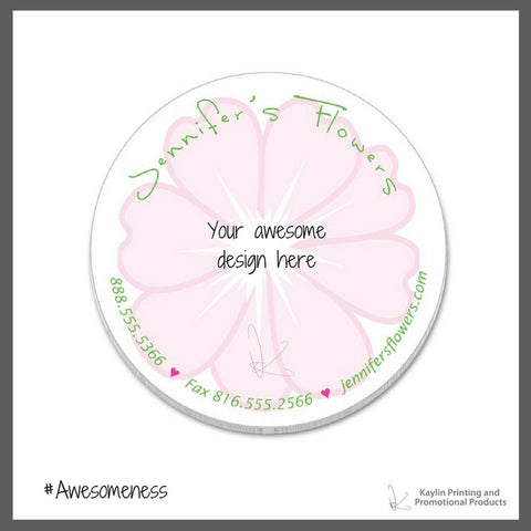 KP-SN-001 Stik-On® Circle Shaped Adhesive Notepads, 25 Sheet Sticky Notepads personalized with your custom imprint or logo.