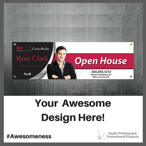 KP-BANNERS Full color indoor / outdoor vinyl banners printed and personalized with your custom imprint or logo.