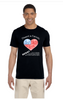 Dissent is Patriotric Distressed American Heart Flag T-Shirts